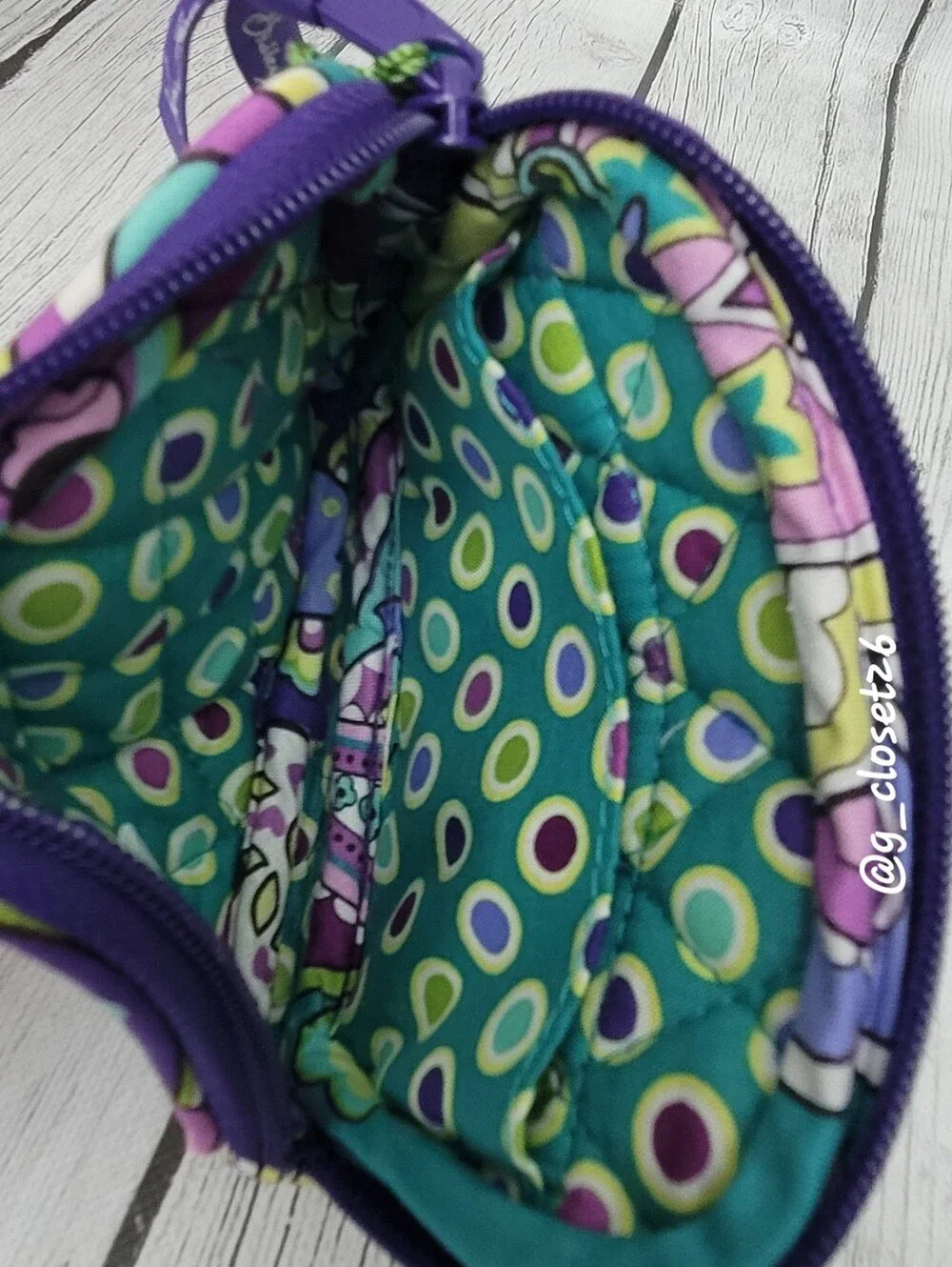 Vera Bradley Quilted Small Zip Pouch - Tech Case - Heather - Picture 4 of 6